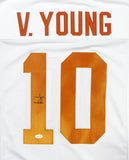 Vince Young Autographed White College Style Jersey- JSA  Authenticated Image 2