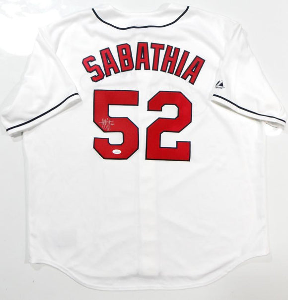 CC Sabathia Autographed Cleveland Indians Majestic Jersey- JSA
