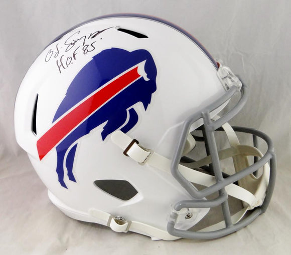 OJ Simpson Autographed Bills Full Size Speed Helmet W/ HOF - JSA W Auth