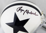 Roger Staubach Autographed Dallas Cowboys 2004 TB Mini Helmet - Beckett Auth *Black