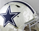 Ezekiel Elliott Signed Cowboys F/S Chrome Speed Authentic Helmet w/ Feed Me- Beckett Auth *White Image 2