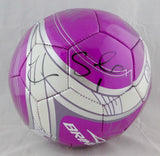 Hope Solo Autographed USA Purple Soccer Ball- JSA W Auth