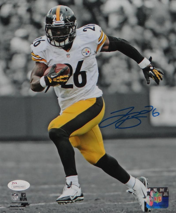 LeVeon Bell Autographed Steelers 8x10 Running Spotlight PF Photo- JSA W Auth