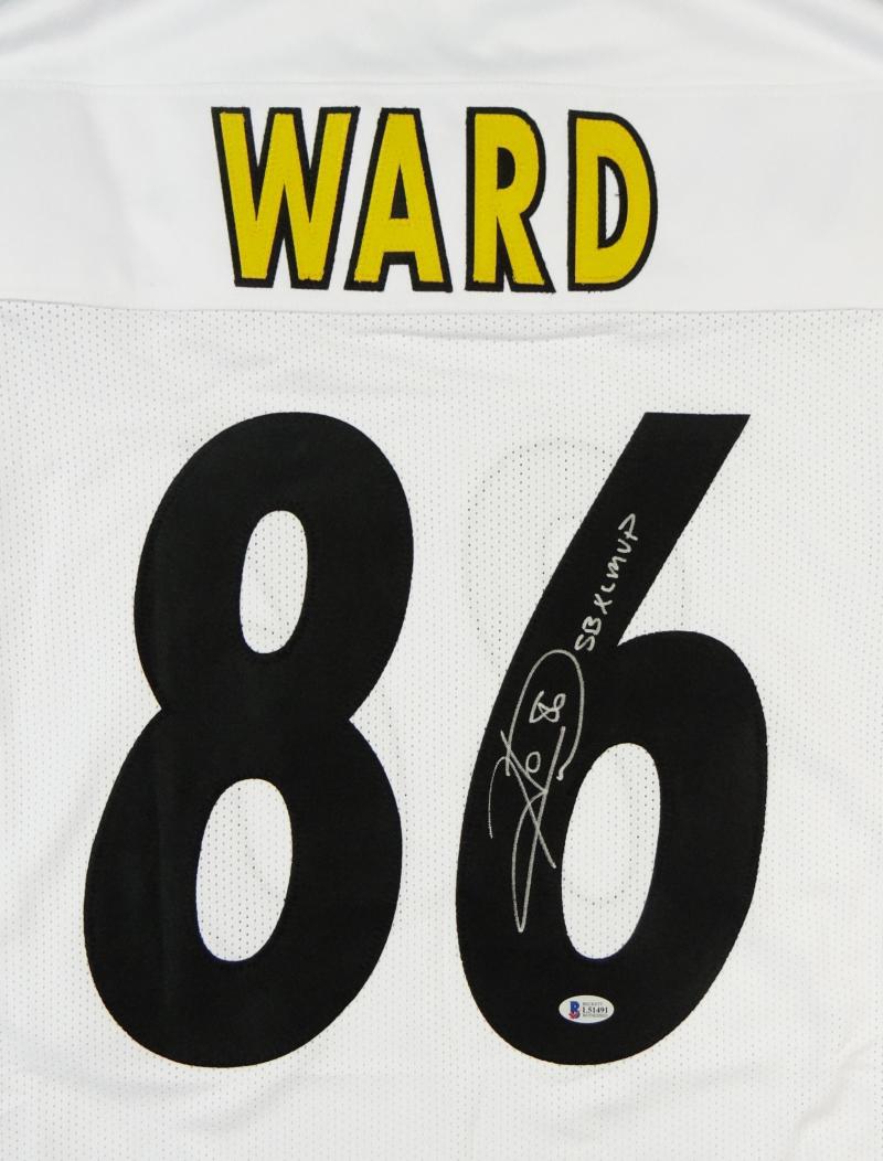 The Jersey Source Autographs Hines Ward Autographed Black Pro Style Jersey w/SB MVP- Beckett W Hologram