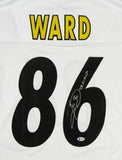 Hines Ward Autographed White Pro Style Jersey with SB MVP - Beckett Witnessed *6
