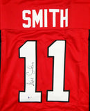 Alex Smith Autographed Red College Style Jersey - Beckett Auth *L1