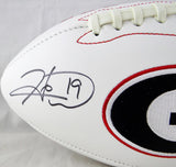 Hines Ward Autographed Georgia Bulldogs Logo Football - Beckett Auth