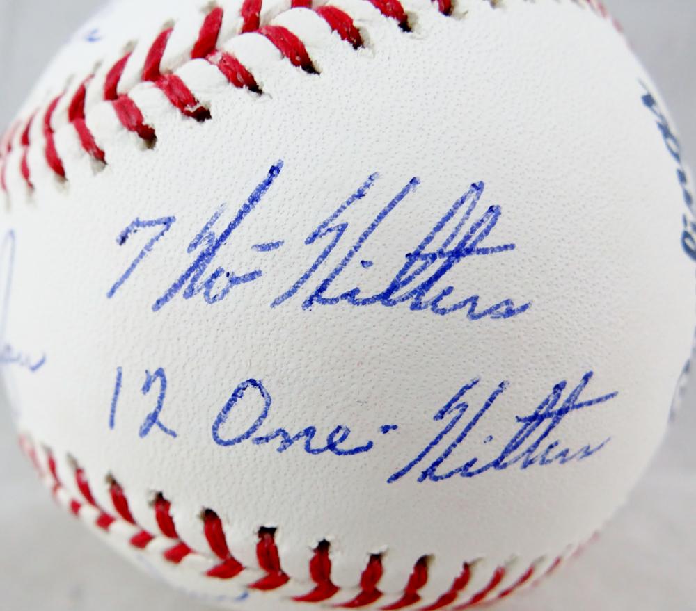 Nolan Ryan Autographed Official ML Baseball Inscribed 12 One Hitters