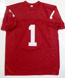 Kyler Murray Autographed Crimson College Style Jersey w/ 18 HT - Beckett Auth