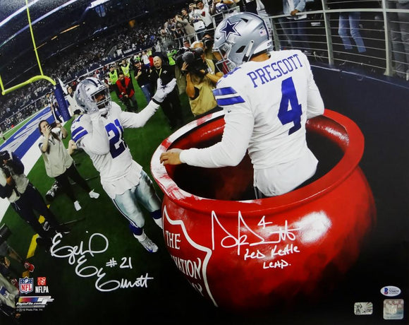 Ezekiel Elliott Autographed/Signed Dallas Cowboys 16x20 Photo Beckett