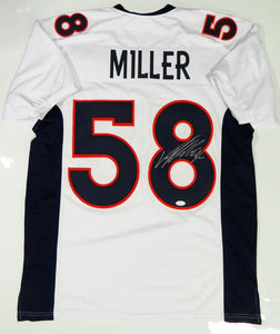 Von Miller Autographed White Pro Style Jersey- JSA Witnessed Auth *8