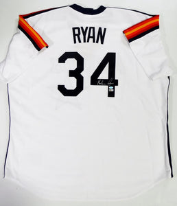 Nolan Ryan Autographed Astros Nike Rainbow Jersey w/ 3 Insc.-AI