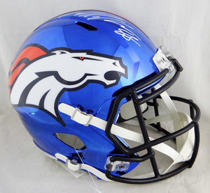 Von Miller Autographed F/S Denver Broncos Chrome Helmet - JSA W Auth *White