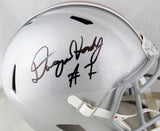 Dwayne Haskins Autographed Ohio State Silver F/S Speed Helmet- JSA W Auth *Black