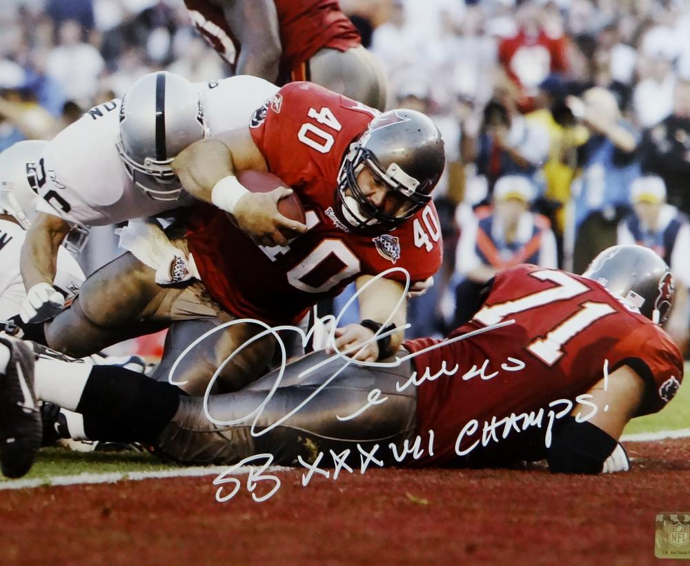 Mike Alstott Signed NFL Tampa Bay Buccaneers Framed 16x20 Photo - Whit –  Super Sports Center