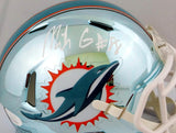 Mike Gesicki #88 Autographed Miami Dolphins Chrome Mini Helmet- JSA W Auth *White