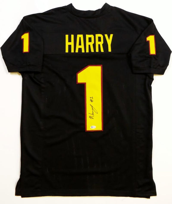N'Keal Harry Autographed Black College Style Jersey- Beckett Authenticated *Black