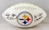 Brett Keisel Autographed Pittsburgh Steelers Logo Football w/ Insc- JSA W Auth
