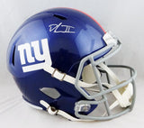Dexter Lawrence Autographed New York Giants F/S Speed Helmet- Beckett Auth *White