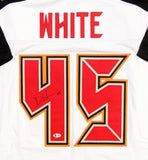Devin White Autographed White Pro Style Jersey - Beckett Auth *4