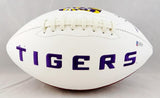 Devin White Autographed LSU Tigers Logo Football w/ 2018 Butkus- Beckett Auth
