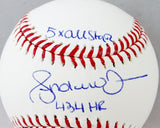 Andruw Jones Autographed Rawlings OML Baseball w/ 3 Insc - JSA W Auth