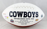 Connor McGovern Autographed Dallas Cowboys Logo Football - JSA W Auth *Black