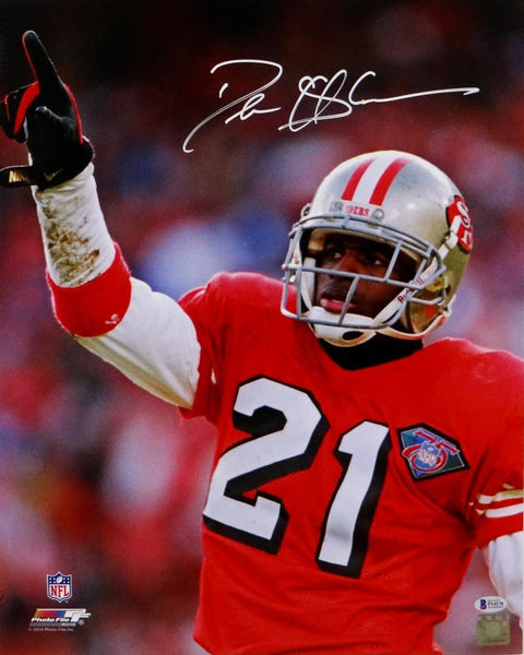 Deion Sanders San Francisco 49ers Signed 49ers 16x20 Close Up HM Photo —  Ultimate Autographs