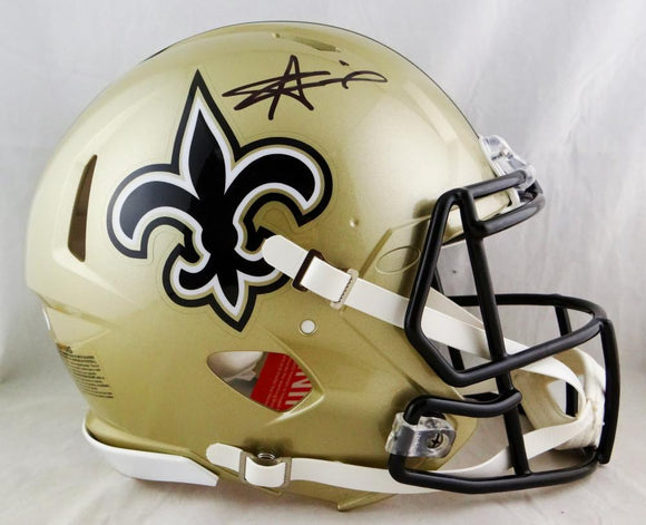 Alvin Kamara Autographed New Orleans Saints F/S Speed Authentic Helmet- JSA W Auth *Black