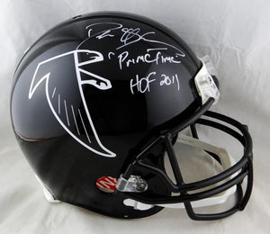 Deion Sanders Autographed Atlanta Falcons Logo Football w/Primetime-Be –  The Jersey Source