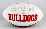 Fran Tarkenton Autographed Georgia Bulldogs Logo Football w/ 2 Insc- JSA W Auth