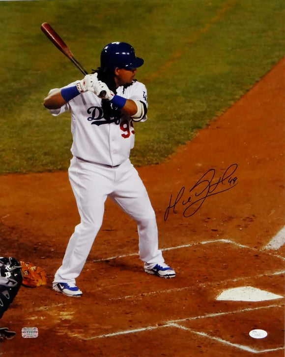Manny Ramirez Autographed LA Dodgers 16x20 In Batters Box Photo-JSA W Auth *Vert