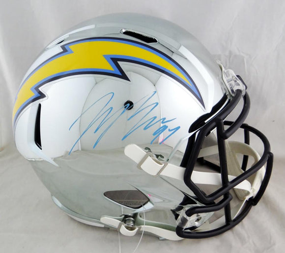 Joey Bosa Autographed LA Chargers F/S Chrome Speed Helmet- JSA W Auth *Lt Blue