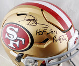 Deion Sanders Autographed San Fracisco 49ers Full Size SpeedFlex Helmet w/2 Insc- Beckett Auth *Black