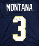 Joe Montana Autographed Blue College Style Jersey - JSA W Auth *3