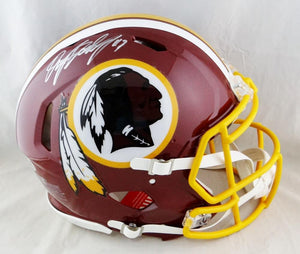 Dwayne Haskins Autographed Washington Redskins F/S Speed Authentic Helmet - Beckett Auth *Silver