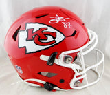 Travis Kelce Autographed F/S Kansas City Chiefs SpeedFlex Helmet - Beckett W Auth *White
