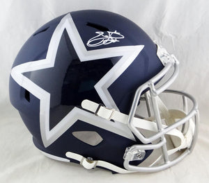 Emmitt Smith Autographed F/S Dallas Cowboys AMP Speed Helmet- PROVA Auth *White