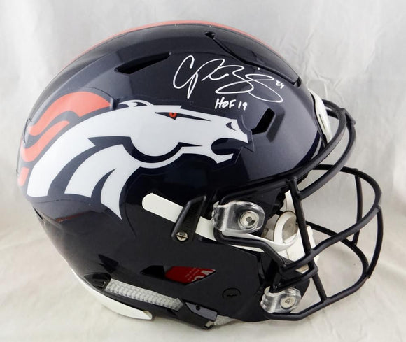 Champ Bailey Autographed Denver Broncos F/S SpeedFlex Helmet w/HOF - JSA W Auth *White