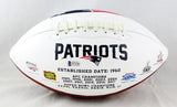 Ty Law Autographed New England Patriots Logo Football w/HOF - Beckett Auth *Black