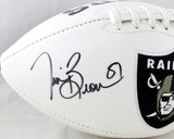Tim Brown Autographed Oakland Raiders Logo Football W/ HOF - PSA/DNA Auth