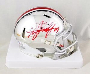 Justin Fields Ohio State Buckeyes Autographed Riddell Eclipse