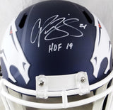 Champ Bailey Autographed Denver Broncos F/S AMP Speed Helmet w/HOF- JSA W Auth *White