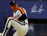 Nolan Ryan Autographed Houston Astros 16X20 PF Pitching Vert Photo- AI Verified/Ryan Holo Auth *White