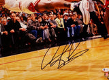 Dennis Rodman Autographed 16x20 Chicago Bulls Diving Photo - Beckett Auth *Black