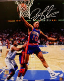Dennis Rodman Signed Pistons 16x20 One Handed Rebound Photo- Beckett Auth *White