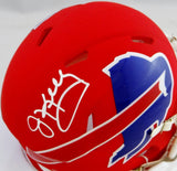 Jim Kelly Autographed Buffalo Bills AMP Speed Mini Helmet- JSA W Auth *White