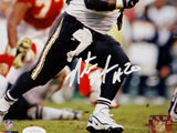 Natrone Means Autographed Chargers 8x10 B&W PF Photo - JSA W Auth *White