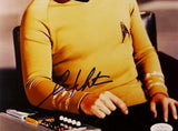 William Shatner Autographed Star Trek 8x10 Command Desk Photo - JSA W Auth *Blue