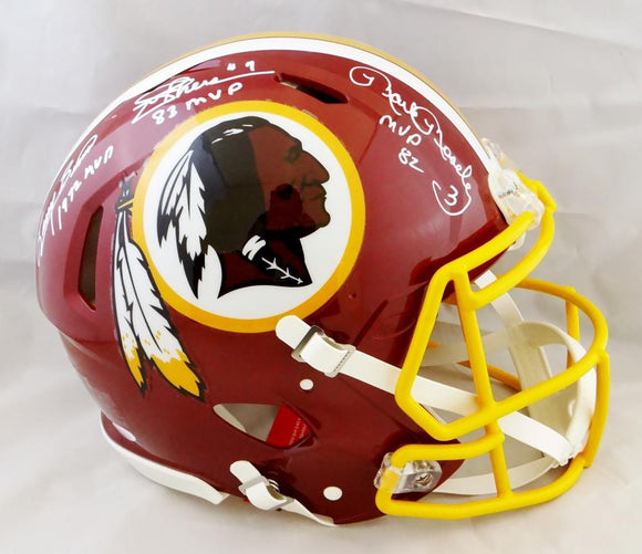 Theismann Moseley Brown Signed Redskins F/S Speed Authentic Helmet w/M –  The Jersey Source